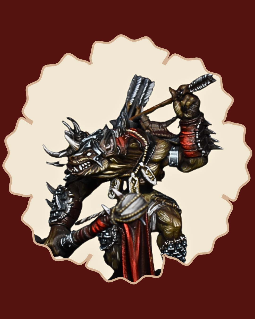 DnD Miniature of Gnoll 5e Printed by RPG Guild 