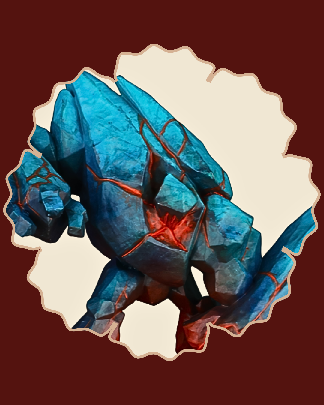 Elemental 5e miniatures representing Water, Air, Fire, and Earth.