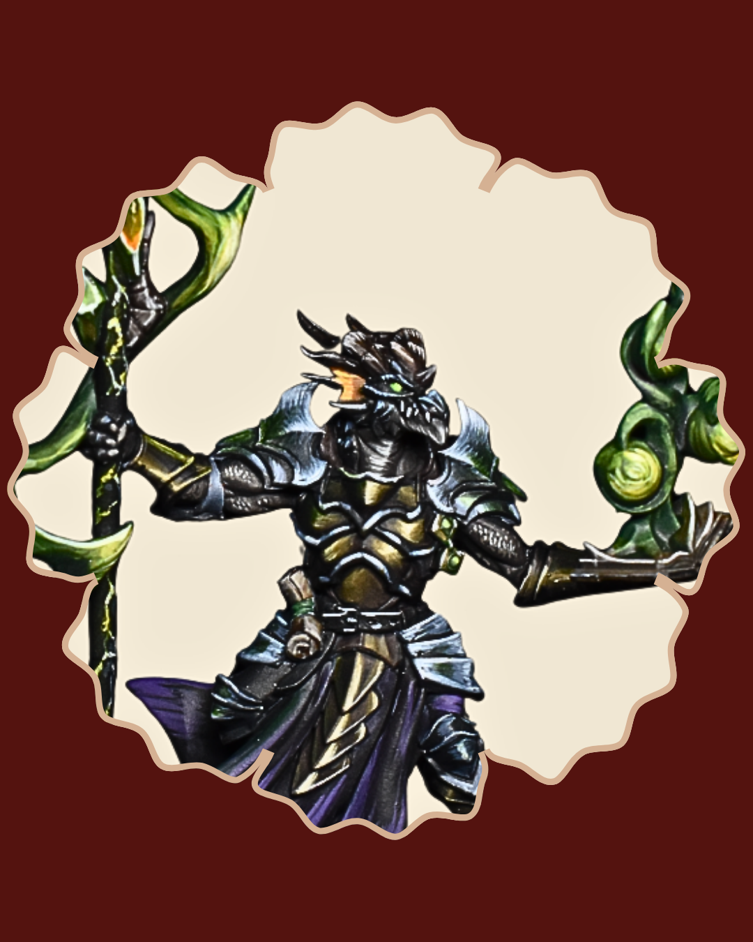 DnD Miniature of Dragonborn 5e Printed by RPG Guild