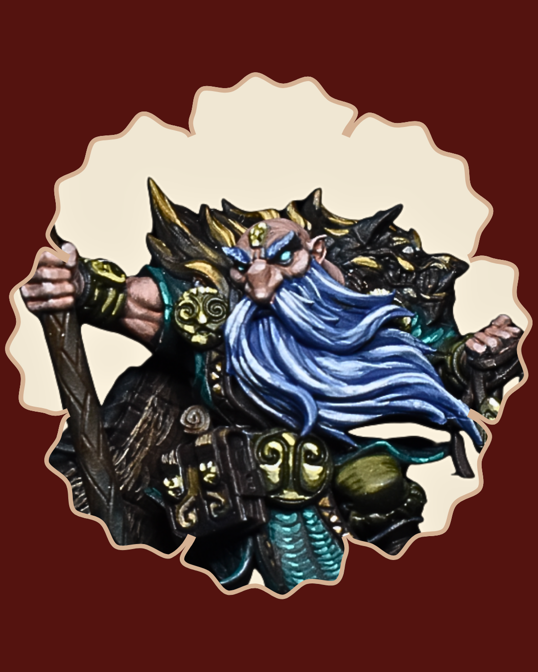 DnD Miniature of Dwarf 5e Printed by RPG Guild