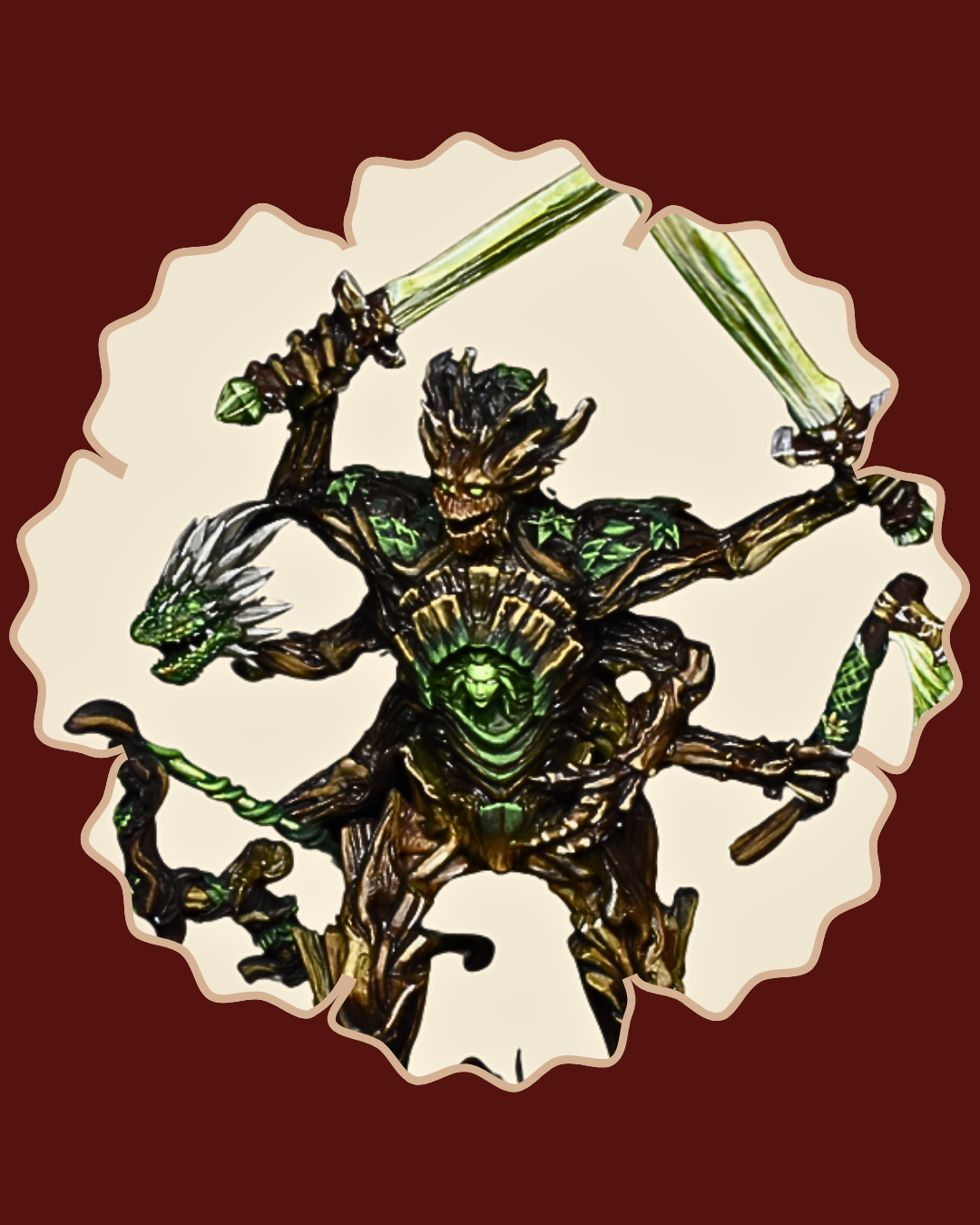 Whimsical Fey 5e miniatures including dryads and hags from the Feywild.