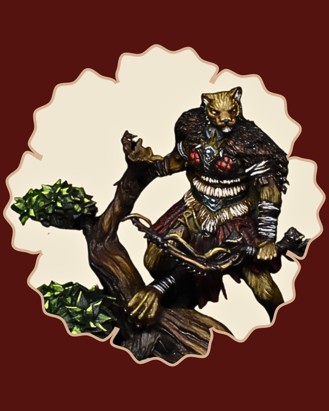 DnD Miniature of Tabaxi 5e printed by RPG Guild