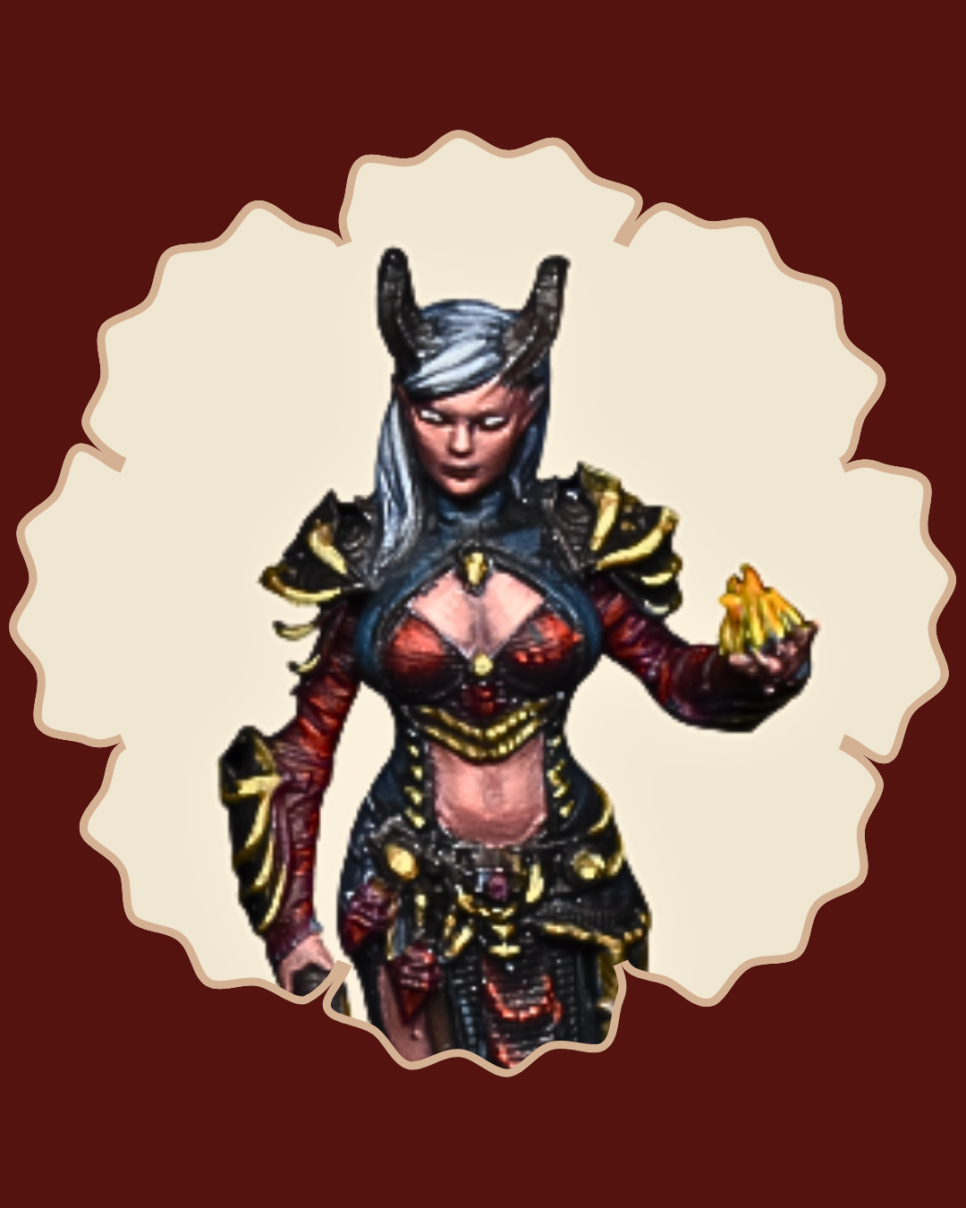 DnD Miniature of Tiefling 5e Printed by RPG Guild