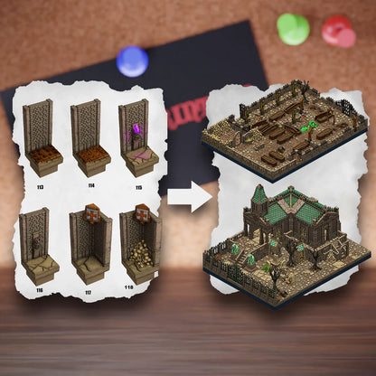 DnD Terrain Tiles | Modular Graveyard Dungeon #17