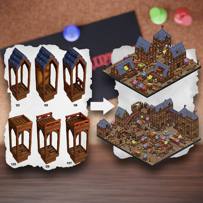 DnD Terrain Tiles | Modular Medieval Town Dungeon #18