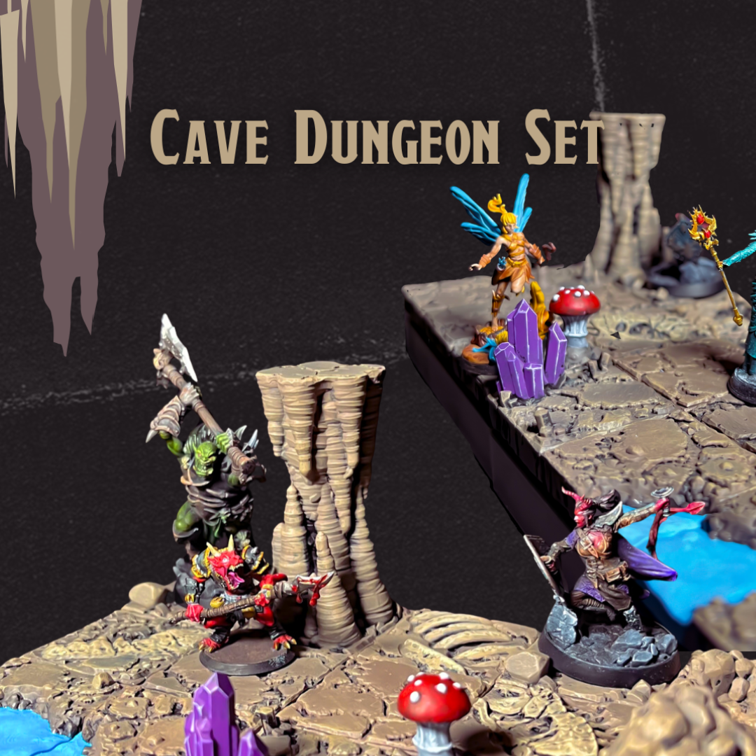 DnD Terrain | Modular Cave Dungeon Set