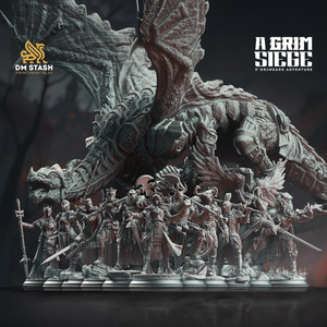 A Grim Siege Bundle | DnD Miniature Set | 32-75mm