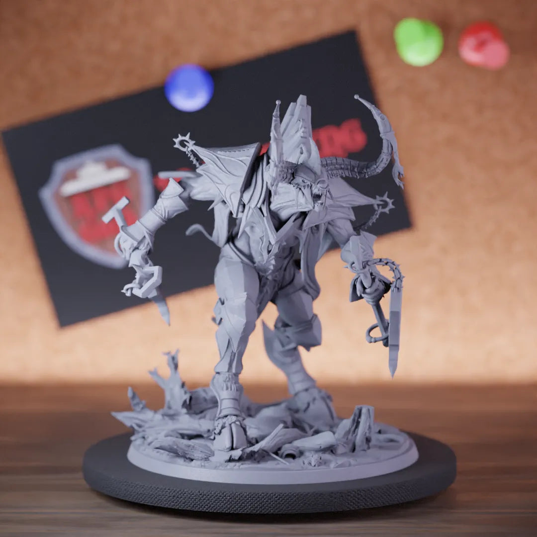 Highly detailed aiabus boss earth spirit miniature of Aiabus, perfect for DnD 5e encounters, fantasy tabletop RPG campaigns, painting and display.