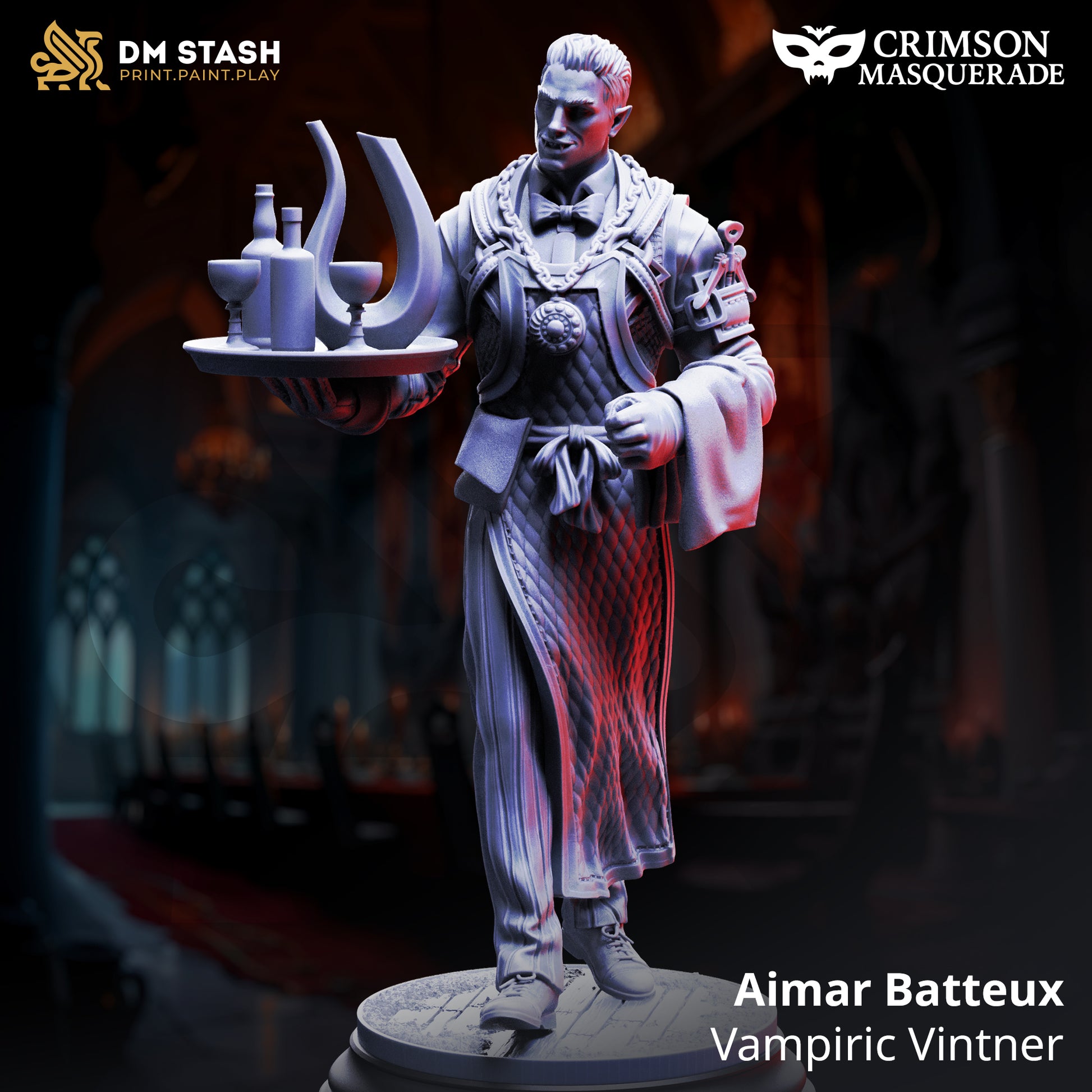 Crimson Masquerade Bundle | DnD Miniature Set | 32-75mm