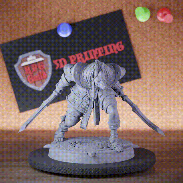 Antike 5e | DnD Antiker Krieger Schakal Doppelsäbel Miniatur 