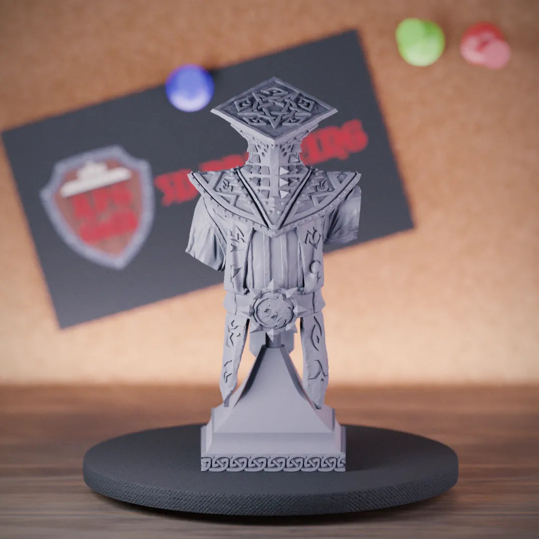 Warforged Wizard Bust | DnD Warforged Wizard Miniature