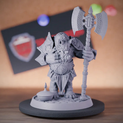 Rhinofolk 5e | DnD Rhinofolk Fighter Guard Miniature