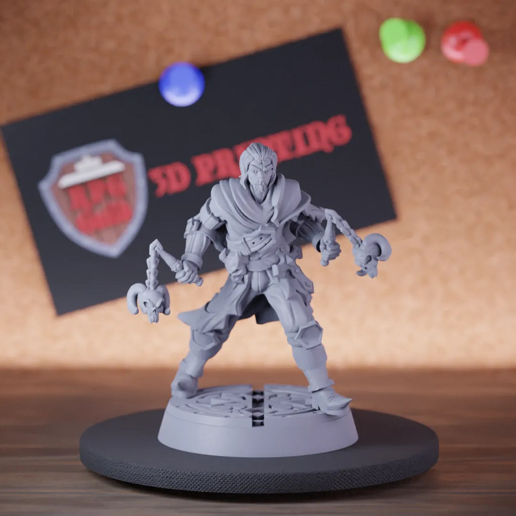 Rogue 5e | DnD Rogue Cowboy Bandit Flail Miniature