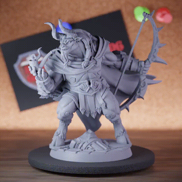 Minotaurus 5e | DnD Minotaurus Kopfgeldjäger Bogenschütze Miniatur