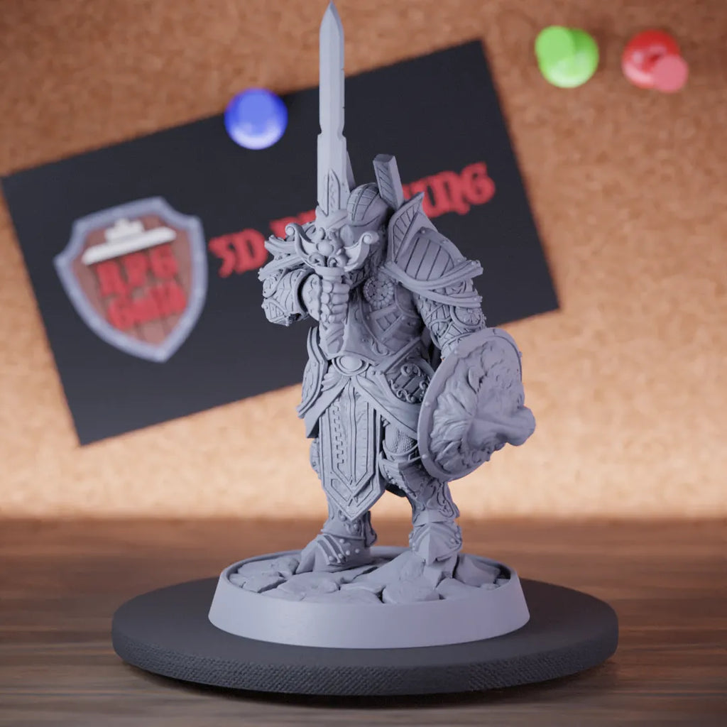 Paladin 5e | DnD Armored Paladin Sword Miniature
