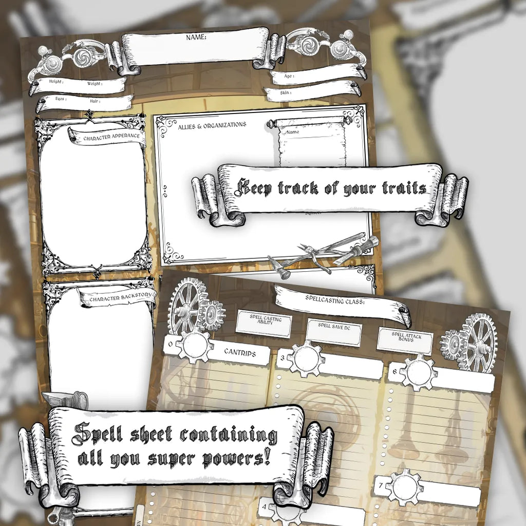 Printable DnD Character Sheet 5e PDF of Artificer | RPG Guild