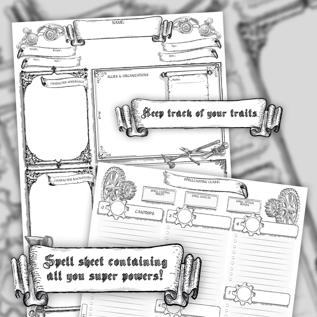 Printable DnD Character Sheet 5e PDF of Artificer | RPG Guild