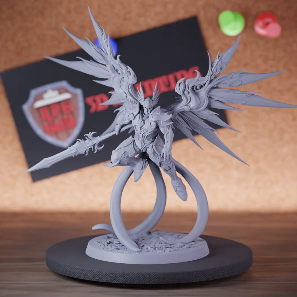 Celestial 5e | DnD Celestial Armored Archangel Spear Miniature
