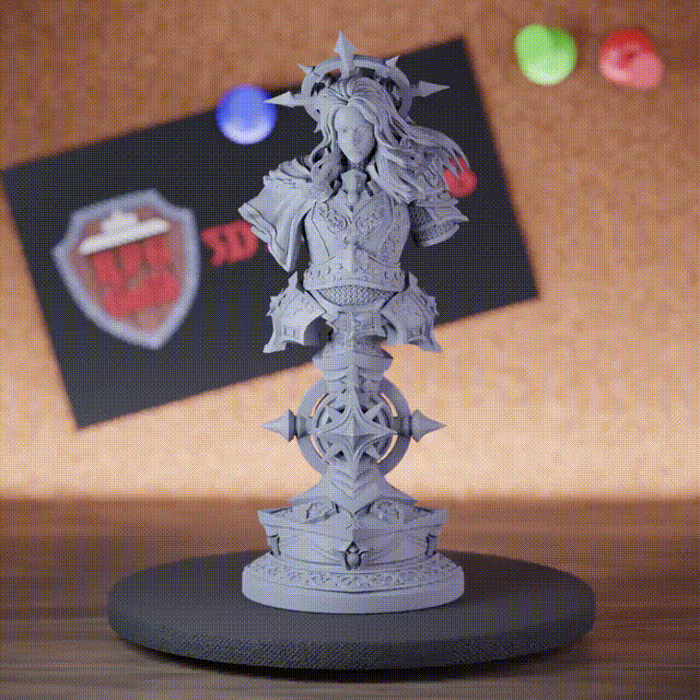 Bust 5e | DnD Female Collecting Paladin Miniature