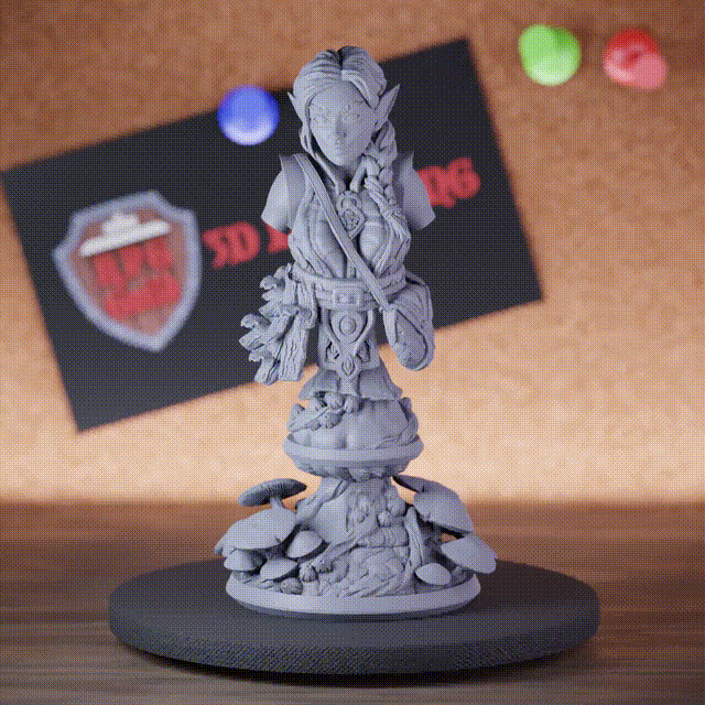 Bust 5e | DnD Forest Elf Druid Cordelia Miniature