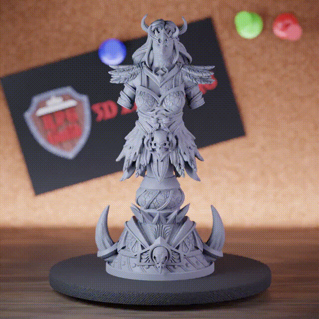 Bust 5e | DnD Horned Warrior Queen Hel Miniature