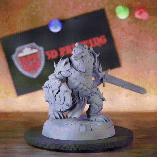 Dachsvolk 5e | DnD Dachsvolk Barbaren-Miniatur 