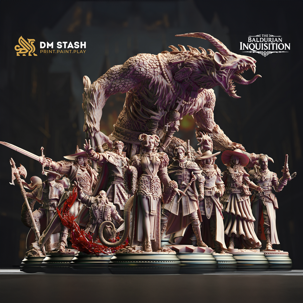 Baldurian Inquisition Bundle | DnD Miniature Set | 32-75mm