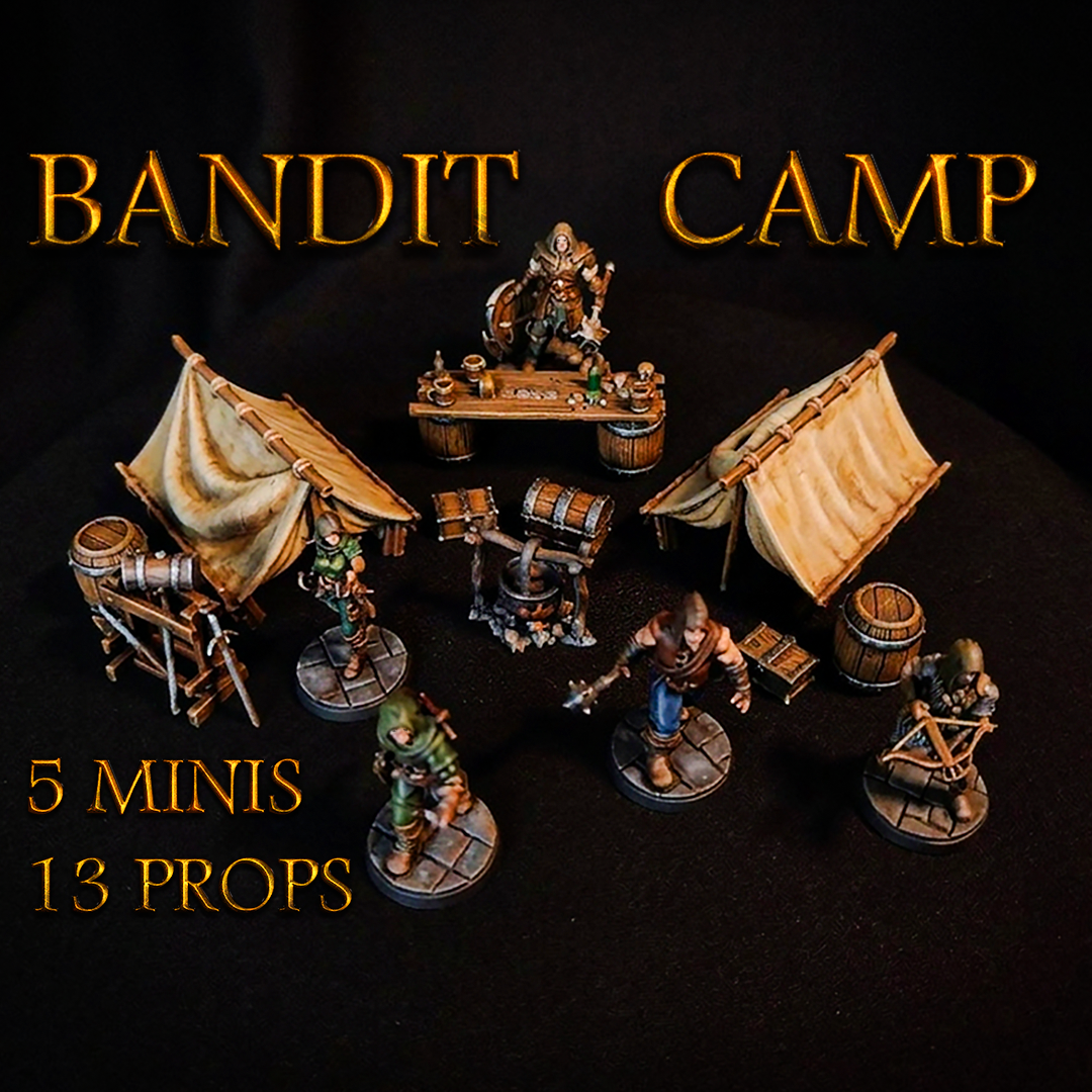 Bandit Camp Encounter | DnD Miniatures Set