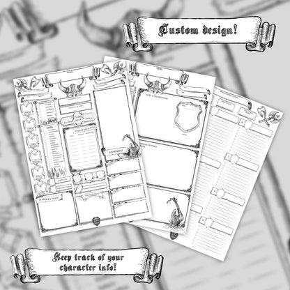 Printable DnD Character Sheet 5e PDF - Barbarian | RPG Guild