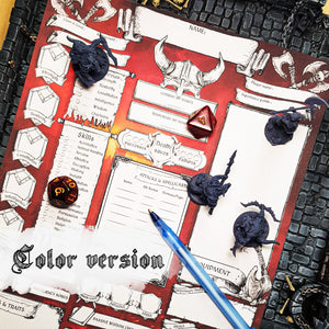 Printable DnD Character Sheet 5e | Barbarian