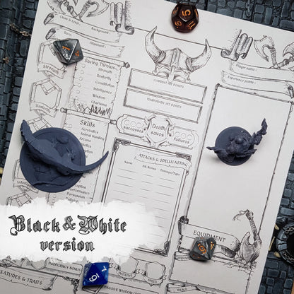 Printable DnD Character Sheet 5e PDF - Barbarian | RPG Guild