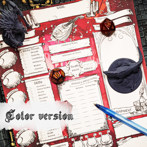 Printable DnD Character Sheet 5e | Bard