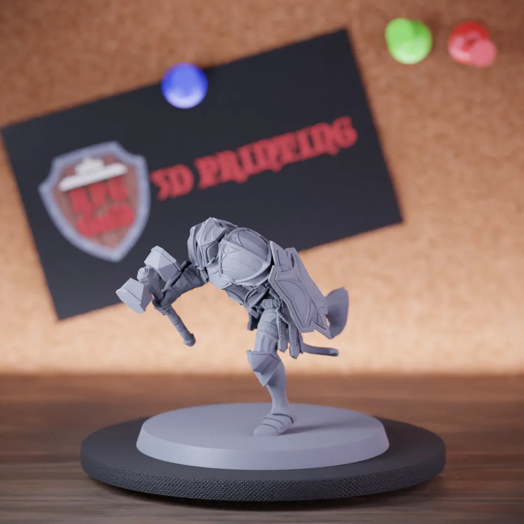 Paladin 5e | DnD Bastion Paladin Defender Hammer Miniature