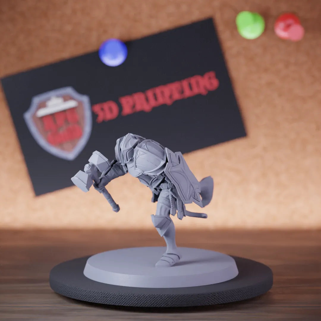 Paladin 5e | DnD Bastion Paladin Defender Hammer Miniature