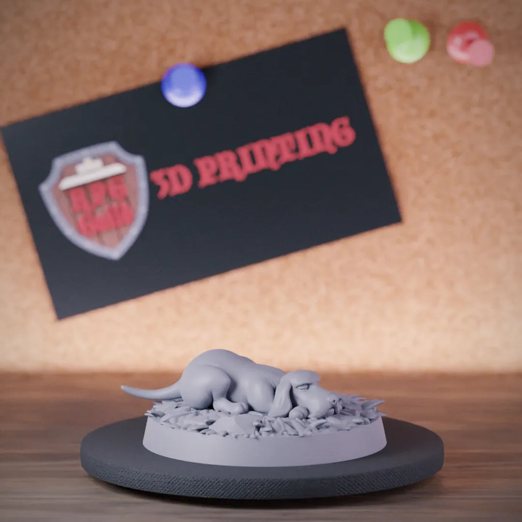 Companion 5e | DnD Sleeping Beagle Dog Adventurer Miniature