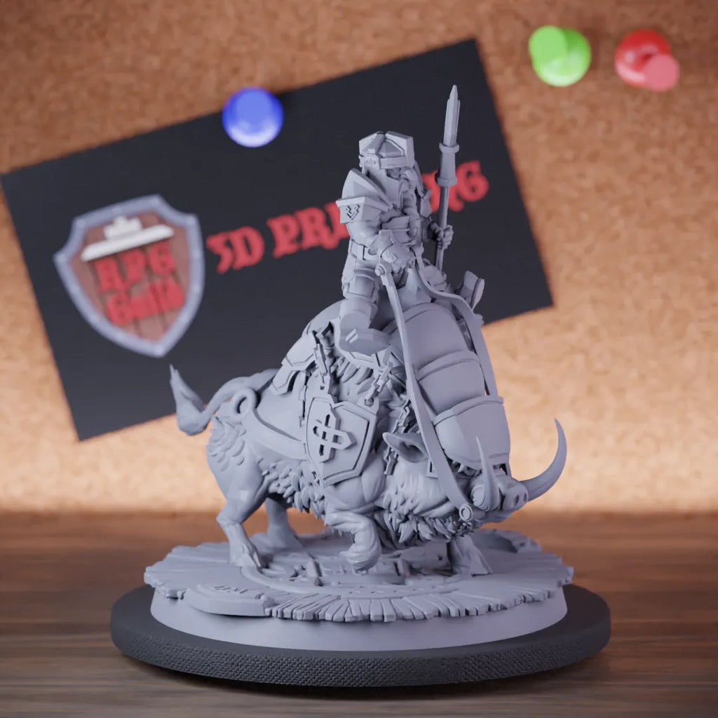 Dwarf 5e | DnD Boar Rider Miniature