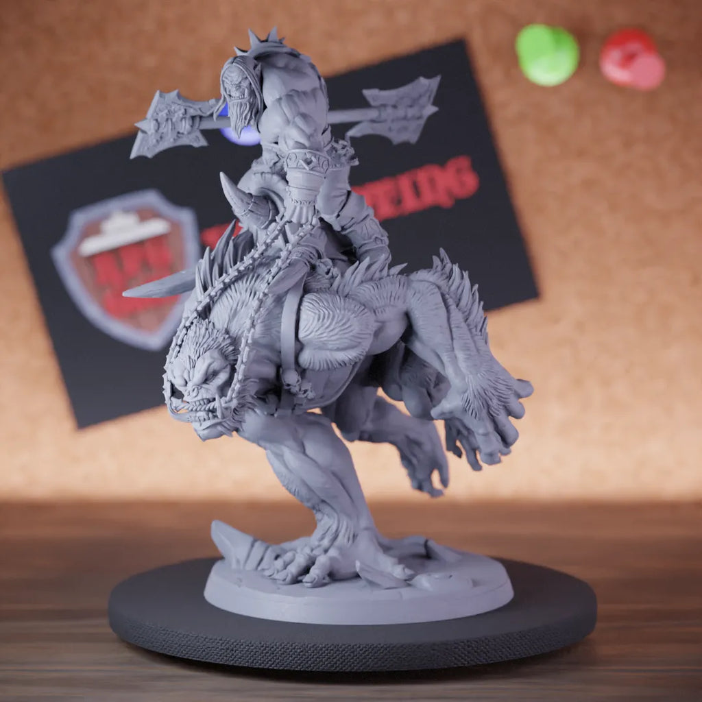Orc 5e | DnD Orc Barbarian Apefiend Rider Miniature