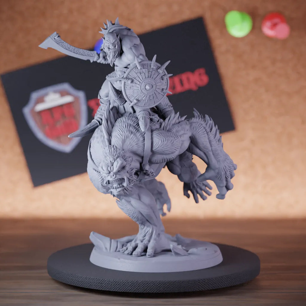 Orc 5e | DnD Orc Warrior Apefiend Rider Miniature