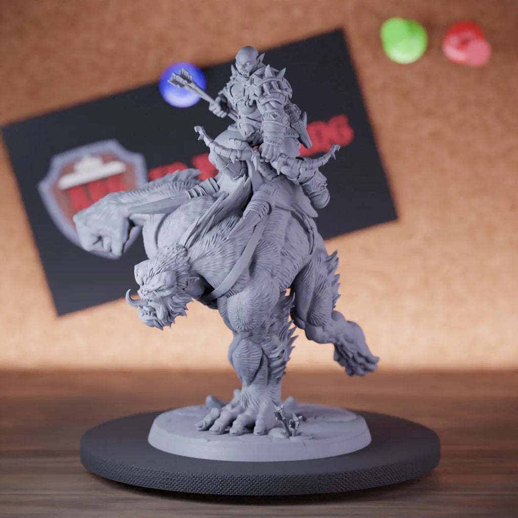 Orc 5e | DnD Orc Apefiend Rider Female Archer Miniature