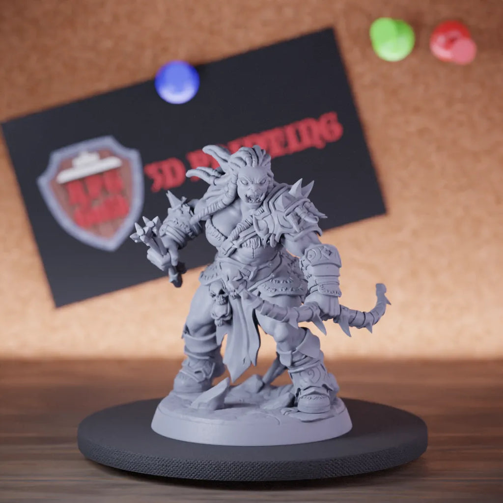 Gray Orc 5e | DnD Female Orc Defender Archer Miniature