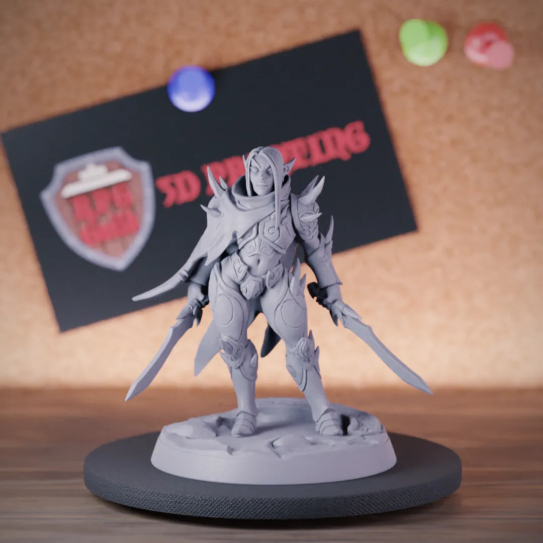 Drow 5e | DnD Female Marauder Warrior Miniature 