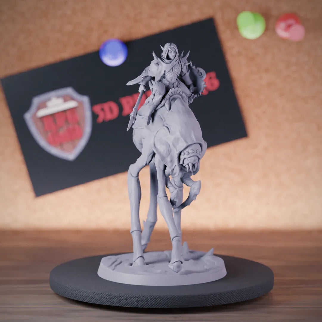 Elf 5e | DnD Female Dark Elf Fighter Rider Miniature