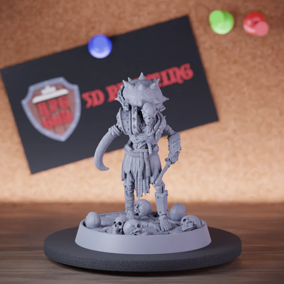 Highly detailed undead ghoul bomb zombie miniature of Blightpowder, perfect for DnD 5e encounters, fantasy tabletop RPG campaigns, painting and display.