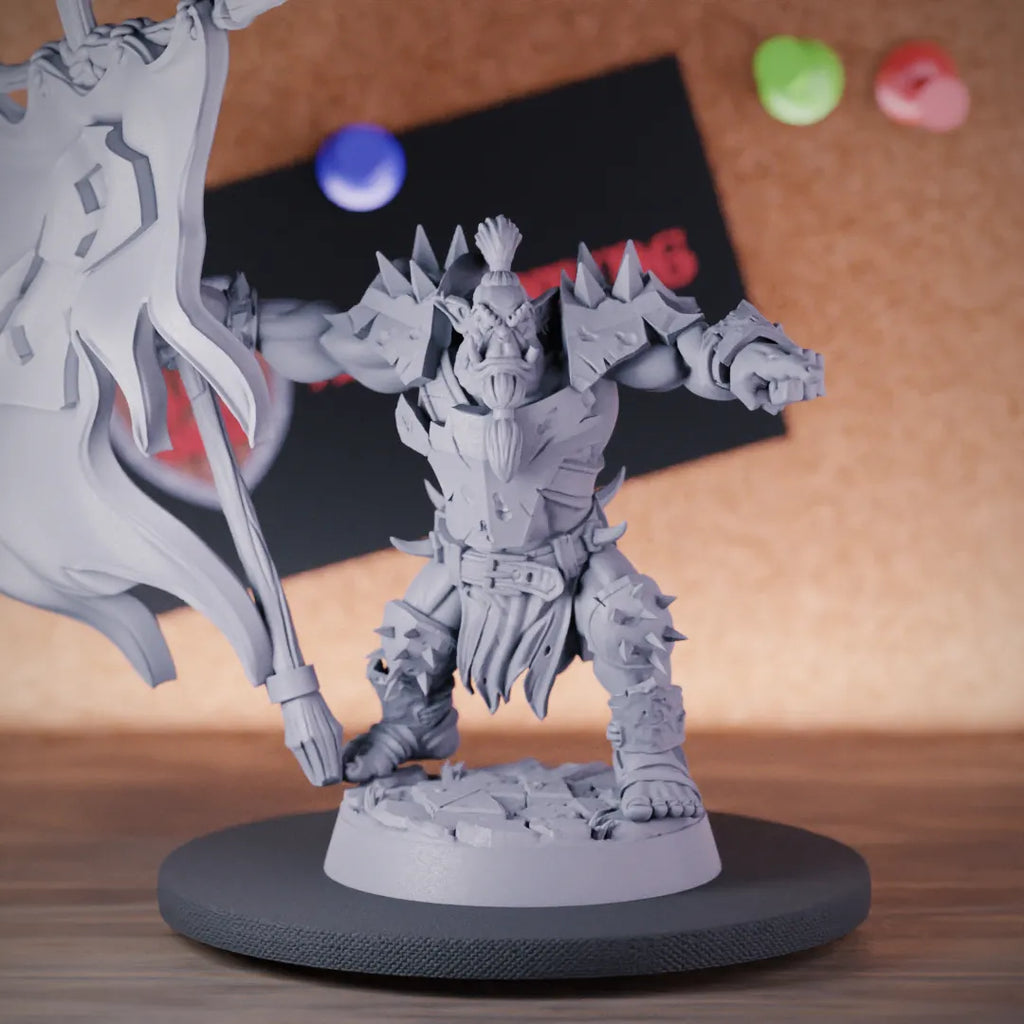 Orc 5e | DnD Tribal Bannerman Miniature