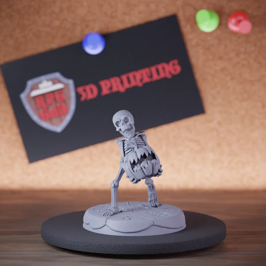 Skeleton 5e | DnD Mini Skeleton Pumpkin Miniature