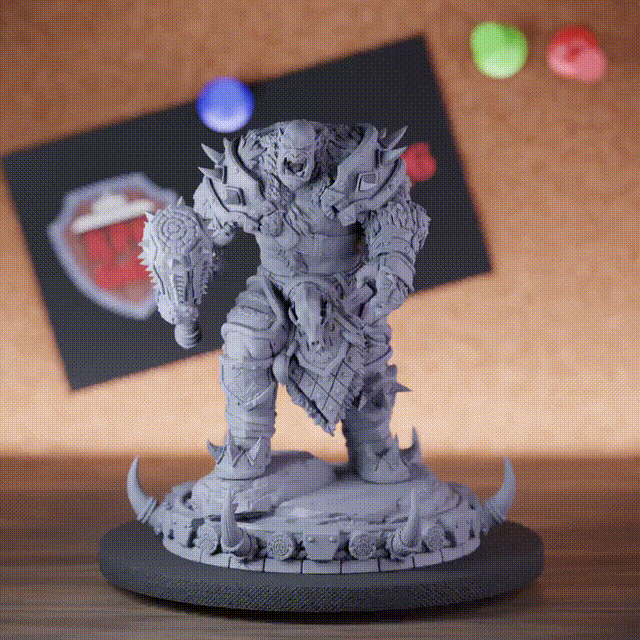 Orc 5e | DnD Orc Warchief Skullcleaver Barbarian Miniature
