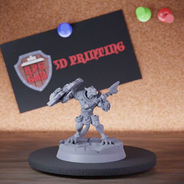 Kobold 5e | DnD Kämpfer Schild Streitaxt Miniatur 