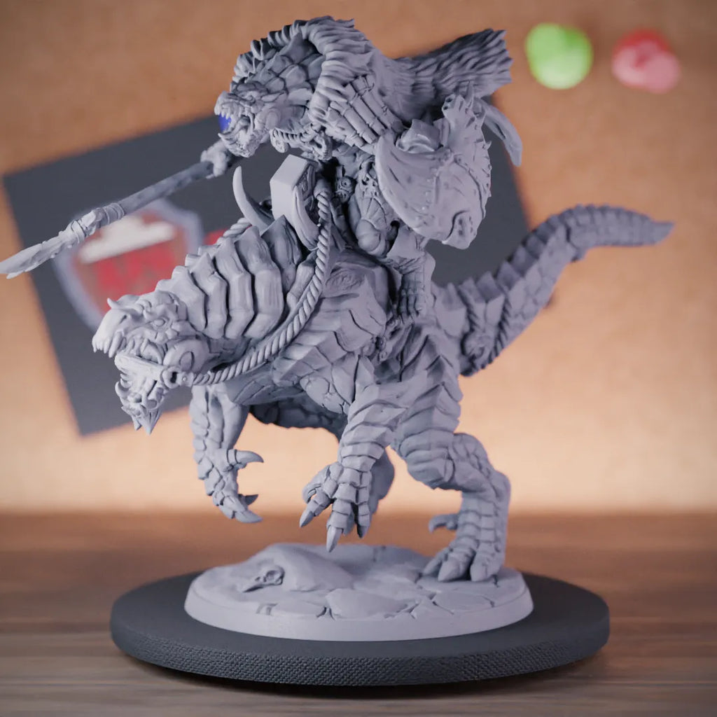 Lizardfolk 5e | DnD Lizardfolk Dinosaur Cavalry Miniature