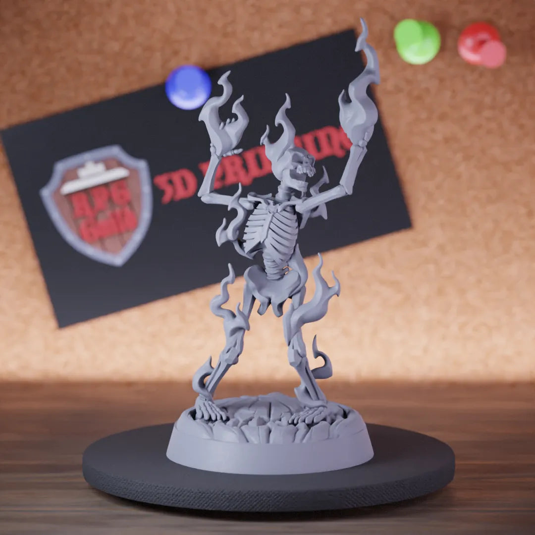 Skeleton 5e | DnD Burning Skeleton Monster Miniature