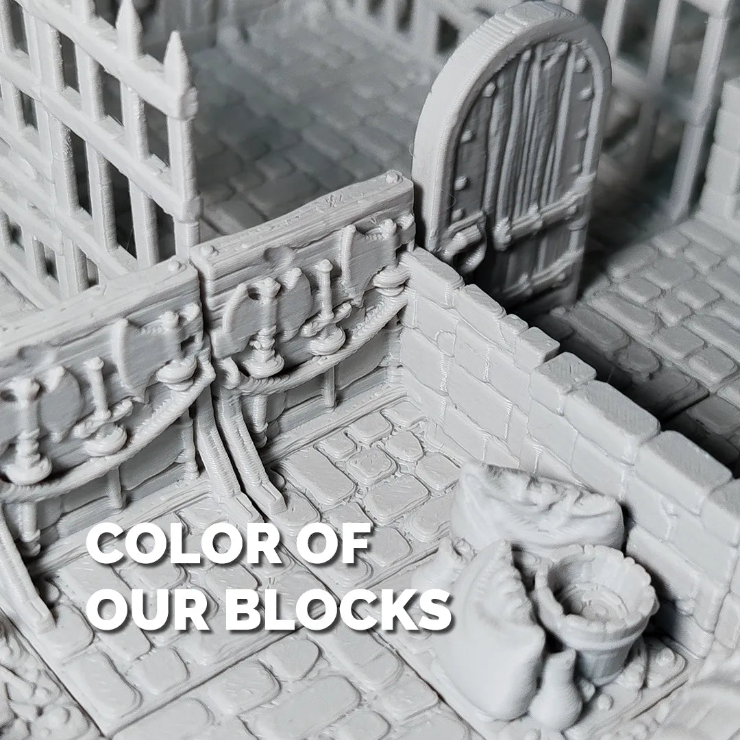 DnD Terrain Tiles | Modular Medieval Town Dungeon #14